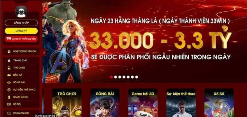 Đăng ký 33win nhận thưởng cực lớn